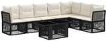 vidaXL Gartensofa-Set 8 STK. Schwarz Poly-Rattan