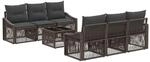 vidaXL Gartensofa-Set 7 STK. Grau Poly-Rattan