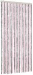 vidaXL Fliegenvorhang Silbergrau und Rosa 90x200 cm Chenille