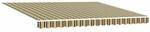 vidaXL Markisenersatzstoff Gr&uuml;n und Gelb 380 x 345 cm Polyester