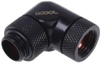 Alphacool HF Winkeladapter 90&deg; drehbar G1/4 AG auf G1/4 IG - Deep Black