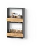 Livinity Weinglasregal Regusa, Goldkraft Eiche/Anthrazit, 40 x 72 cm