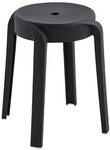 Home Deluxe Hocker NIVO &ndash; Stapelbar, Schwarz (2er Set) | Platzsparende...