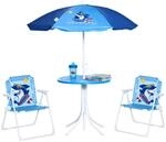 Outsunny AIYAPLAY Kindersitzgruppe mit Sonnenschirm H&ouml;henverstellbar Blau 
