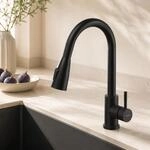 AM.PM X-Joy S Wasserhahn K&uuml;che Drehbar, K&uuml;chenarmatur Schwarz,...