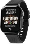 Reflex Active Venture AMOLED GPS Calling Black Strap Smart Watch | AMOLED, GPS,