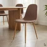 IDIMEX Esszimmerst&uuml;hle Punta 4er Set, Stoffbezug - Dunkelbraun | 45 x 86 x 53...