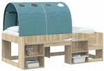 vidaXL Bettunnel 2 STK. Himmelblau Polyester