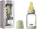 BIBS Babyflasche aus Glas, 120 ml, 1-pack, Naturkautschuk-Sauger, Sage |...