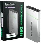 Greencell PowerPlay Powerbank 20800mAh 65W &ndash; USB-C PD Schnellladung, 2X USB-C...