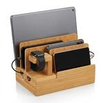 Relaxdays Ladestation, f&uuml;r Apple Watch, Bambus, HxBxT 15 x 21,5 x 15 cm,