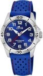 Lotus Jungenuhr Analog aus Edelstahl und Kautschuk Blau | Quarzwerk, Kinderuhr,