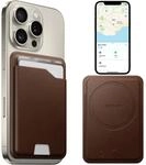NOMAD Leather Mag Wallet with Find My I MagSafe Kartenetui f&uuml;r iPhone (Rustic...