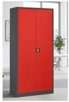 STIER Universalschrank Basic | 92 x 42 cm 4 Fachb&ouml;den Anthrazitgrau Rot