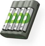 GP ReCyko Batterie Ladeger&auml;t AA AAA | 4 Ladeslots incl. 4 St&uuml;ck Akku AA | Akku