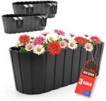 BigDean 3 St&uuml;ck Blumenkasten Balkongel&auml;nder Balkon Blumenkasten Gel&auml;nder