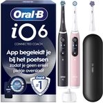 Oral-B iO 6 elektrische Zahnb&uuml;rsten, Schwarz und Rosa, 2 St&uuml;ck | Zahnb&uuml;rste mit 3