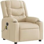 vidaXL Massagesessel Creme Stoff