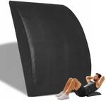Relaxdays Bauchmuskelmatte Lendenst&uuml;tze, kompakt, schwarz | HxBxT:7x30,5x37cm, PVC