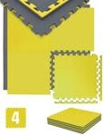 eyepower Extra dick: 2cm Fitnessmatte - 4er Set 50x50cm Bodenschutzmatte Gym...