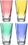 LEONARDO HOME Twist Trinkglas-Set, 4er Set, sp&uuml;lmaschinenfestes Saft-Set,