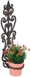 Relaxdays Blumenhalter, Blumentopf Wandhalterung, Ring &Oslash; 14,5 cm, Gusseisen, HBT: 54