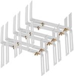 BigDean 6 Blumenkastenhalter wei&szlig; Standard H-Form Balkonkastenhalter | Einfache