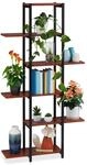 Relaxdays Pflanzenregal, Blumentreppe mit 6 Ablagen, HBT: 150 x 78 x 24 cm, Stahl &