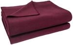 Soft-Fleece-Decke &ndash; Polarfleece-Decke mit H&auml;kelstich &ndash; Flauschige...