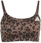 adidas Women's Optime Essentials 3-Streifen Leopard Sport-BH, Leichter Halt