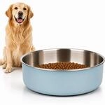 hundenapf - Yumi hellblauer Edelstahlnapf - Premium Napf mit Antirutschboden - 1,55L