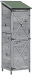 vidaXL Gartenschuppen Grau 59,5 x 56 x 176,5 cm Massivholz aus Fichte