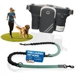 PETSATION Joggingleine mit Bauchgurt & H&uuml;fttasche &ndash; verstellbar,...
