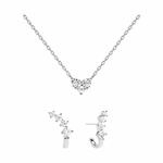 PdPaola Damen-Schmuck-Set 925er Silber Kristall One Size Silber 88417305