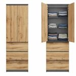 Home Collective Kleiderschrank, Garderobenschrank, Mehrzweckschrank 2-t&uuml;rig...