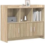 vidaXL Sideboard Sonoma-Eiche 98,5 x 33 x 80 cm Holzwerkstoff