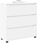 vidaXL Aufbewahrungsschrank 80 x 31 x 81 cm Holzwerkstoff Wei&szlig;