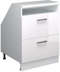 Vicco Dachschr&auml;genschrank Rion, Wei&szlig; Hochglanz/Wei&szlig; | Robuste Front &middot; Tiefe...