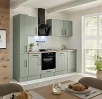 respekta K&uuml;che Landhaus Gr&uuml;n Anton Induktion (250, Rechteckig)