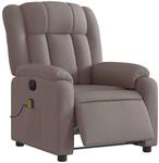 vidaXL Massagesessel Elektrisch Taupe Stoff