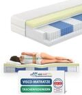 AM Qualit&auml;tsmatratzen Premium Visco-Taschenfederkernmatratze 120x200cm H2 24cm...