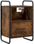 vidaXL H&auml;ngender Nachttisch R&auml;uchereiche 40 x 30 x 60 cm Holzwerkstoff |...