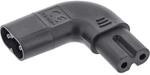 InLine&reg; Netzadapter IEC 60320 C8 / C7, links/rechts gewinkelt 2pol.