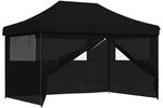 vidaXL Party-Zelt 279 x 410 x 315 cm Schwarz Oxford-Stoff