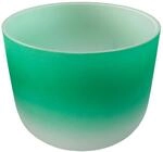Fame Crystal Singing Bowl, 11 Zoll, Gr&uuml;n, F4 440 Hz, Quarz Klangschale,