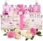 BRUBAKER Cosmetics Bade- und Dusch Set Rosen Duft | 17-teiliges Beauty...