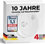 Rauchmelder 4er Set mit 10 Jahre Garantie BSI Zertifiziert nach DIN EN14604...
