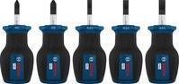 Bosch 5x PRO Stubby-Schraubendreher-Set PZ/SL, 5-tlg. (Zubeh&ouml;r Handwerkzeug)