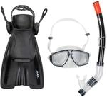 JELEX Deepsea Schnorchel Set mit Schnorchel, Flossen im Kurzblatt-Design und