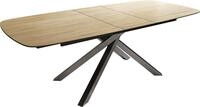 Esszimmertisch Edge Boot 180-220x100 cm Keramik Laminam&reg; Sabbia Eichefarbig 